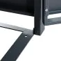 Mülltonnenbox 2-flügelig mit Pedalfunktion - Farbe: anthrazit & Rostoptik, Breite: 132 cm, Höhe: 116 cm, Tiefe: 80 cm