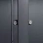 Mülltonnenbox 1-flügelig mit Pedalfunktion - Farbe: anthrazit & Holzoptik, Breite: 68 cm, Höhe: 116 cm, Tiefe: 80 cm