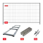 Mobilzaun / Bauzaun - Standard Set - 87,5 lfm - Höhe: 2 m