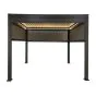 Pergola Dallas 3 m x 3 m mit LED und Sonnenschutz - Farbe: anthrazit, Höhe: 2500 mm