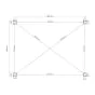 Pergola Dallas 4 m x 3 m aus Stahl & Aluminium - Farbe: anthrazit, Höhe: 2500 mm