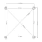 Pergola Dallas 3 m x 3 m aus Stahl & Aluminium - Farbe: anthrazit, Höhe: 2500 mm