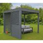 Pergola Dallas 3 m x 3 m aus Stahl & Aluminium - Farbe: anthrazit, Höhe: 2500 mm