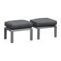 Essgruppe Malaga - bestehend aus 1x Sofa, 1x Sofa rechts, 1x Gartentisch, 2x Hocker