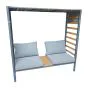 Sonnenbett Roma inkl. Stoffdach - Breite: 1680 mm, Tiefe: 710 mm, Höhe: 1690 mm