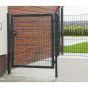 Rohrrahmenflügeltor 1-flügelig - Ausführung: anthrazit beschichtet, Höhe: 123 cm, Durchgangslichte: 225 cm