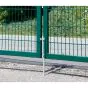Rohrrahmenflügeltor 2-flügelig - Ausführung: grün beschichtet, Höhe: 203 cm, Durchgangslichte: 250 cm