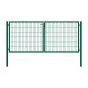 Rohrrahmentor Basic 2-flügelig - Ausführung: grün beschichtet, Höhe: 123 cm, Durchgangslichte: ca. 283 cm