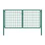Rohrrahmentor Basic 2-flügelig - Ausführung: grün beschichtet, Höhe: 143 cm, Durchgangslichte: ca. 283 cm