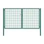 Rohrrahmentor Basic 2-flügelig - Ausführung: grün beschichtet, Höhe: 163 cm, Durchgangslichte: ca. 283 cm