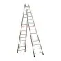 Alu-Sprossen Stehleiter Mod. S305 - Sprossenanzahl: 2 x 14, Länge: 4,10 m