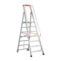 Euro-Profi Alu Podestleiter mit großem Standpodest Mod. S326 - Stufenanzahl: 7, Länge: 2,75 m