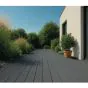 Terrassendielen Aluminium - Länge: 3000 mm, Querschnitt: 144 x 27 mm, Farbe: dunkelgrau