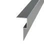 Abschluss Terrassendiele Aluminium - Länge: 3000 mm, Querschnitt: 69 x 30 mm, Farbe: grau