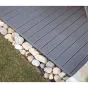 Abschluss Terrassendiele Aluminium - Länge: 3000 mm, Querschnitt: 69 x 30 mm, Farbe: grau
