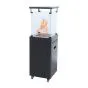 Terrassenofen LEA - Material: pulverbeschichteter Stahl, Farbe: schwarz, Länge: 450 mm, Breite: 420 mm, Höhe: 1360 mm, Leistung: bis zu 10,5 kW