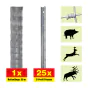 Forstzaun 50 m Set Taurus Forstwirtschaft - Höhe: 160 cm, inkl. 25 Pfosten, Horizontaldrähte: 23