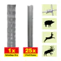 Forstzaun 50 m Set Taurus Forstwirtschaft - Höhe: 160 cm, inkl. 25 Z-Pfosten, Horizontaldrähte: 23