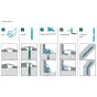 Übergangprofilset Alu 5in1 - Farbe: silber, Breite: 37 mm, Länge: 1860 mm
