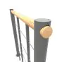 Brüstungsgeländer für Mod. Washington - Länge: 100 cm, Höhe: 90 cm, Farbe: silber, Holzart: Buche