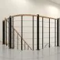 Brüstungsgeländer für Mod. Washington - Länge: 100 cm, Höhe: 90 cm, Farbe: schwarz, Holzart: Buche