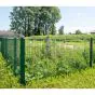 Doppelstabmattenzaun David 6/5/6 mm - Ausführung: grün beschichtet, Höhe: 223 cm, Länge: 251 cm