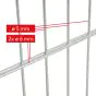 Doppelstabmattenzaun David 6/5/6 mm - Ausführung: verzinkt, Höhe: 103 cm, Länge: 251 cm