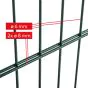 Doppelstabmattenzaun Goliath 8/6/8 mm - Ausführung: grün beschichtet, Höhe: 163 cm, Länge: 251 cm