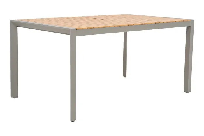 Esstisch Atlanta aus Aluminium - Aluminiumfarbe: graualuminium, Länge: 1480 mm, Breite: 900 mm, Höhe: 720 mm