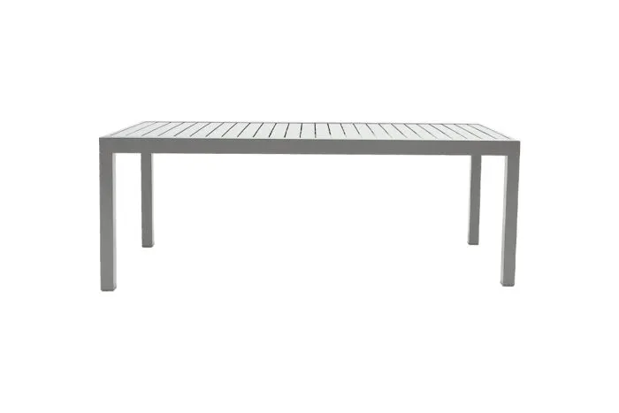 Esstisch Boston ausziehbar aus Aluminium - Farbe: graualuminium, Länge: 2000 / 2940 mm, Breite: 900 mm, Höhe: 750 mm