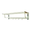 Garderoben-Ablagesystem aus Metall - silber, 560 x 200 mm