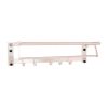 Garderoben-Ablagesystem aus Metall - silber, 560 x 200 mm
