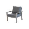 Loungesessel Lissabon aus Aluminium - Aluminiumfarbe: graualuminium, Stofffarbe: dunkelgrau