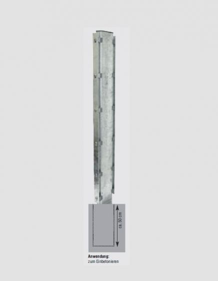 Pfosten für Gabionenwand Standard zum Einbetonieren - für Gabionenhöhe: 123 cm, Länge: 173 cm