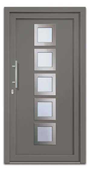 Aluminiumtür Mod. Quinto - 1100 x 2100 mm (B x H) - Farbe: anthrazit, Anschlag: DIN-links