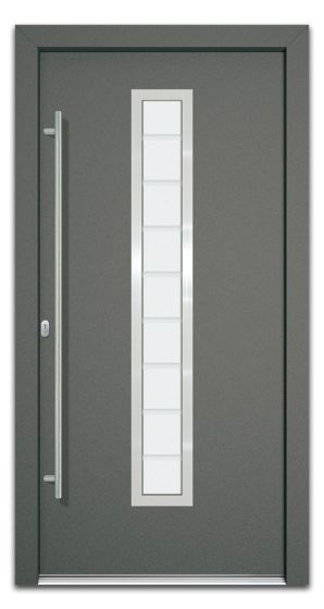 Aluminiumtür Mod. Venus - 1100 x 2100 mm (B x H) - Farbe: anthrazit, Anschlag: DIN-links