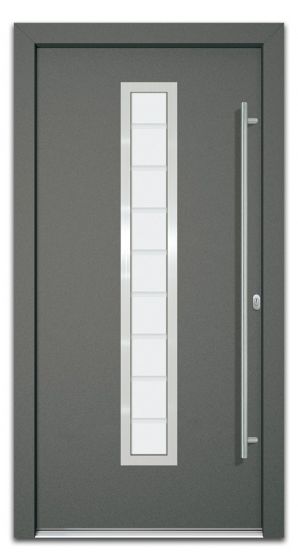 Aluminiumtür Mod. Venus - 1100 x 2100 mm (B x H) - Farbe: anthrazit, Anschlag: DIN-rechts