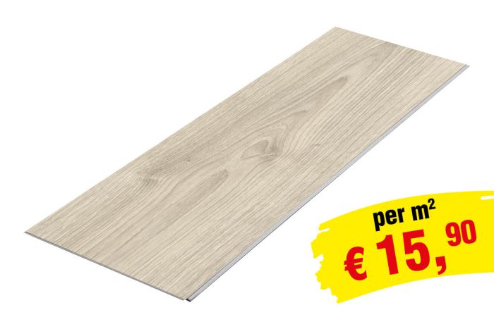 Laminatboden Clicksystem  - Modell: LYON Eiche Dekor, Abmessung: 1292 x 193 x 7 mm