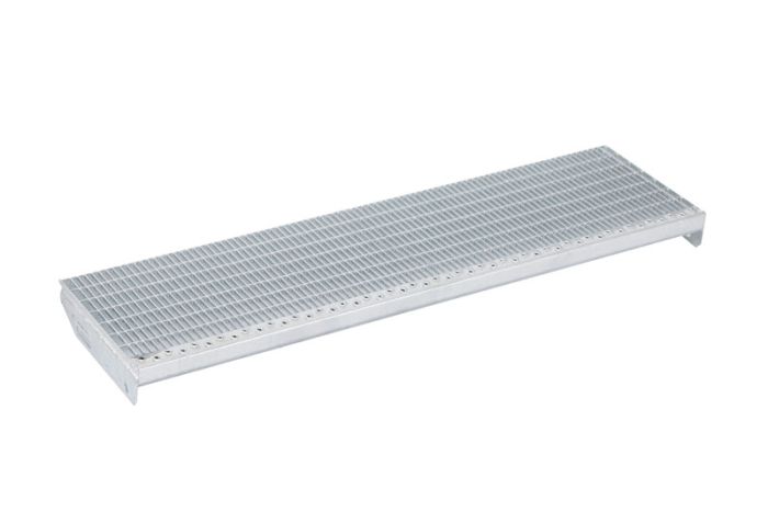 Gitterrost-Stufen 30 x 10 mm, feuerverzinkt - Breite: 1100 mm, Tiefe: 270 mm