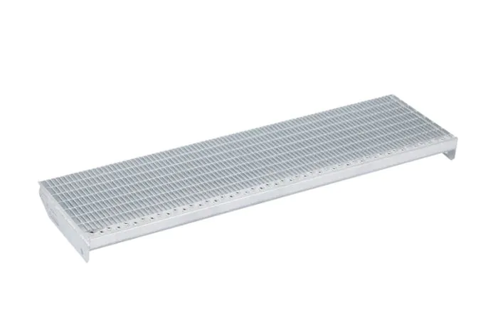 Gitterrost-Stufen 30 x 10 mm, feuerverzinkt - Breite: 600 mm, Tiefe: 305 mm