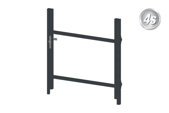 Alu Türrahmen 1-flügelig ohne Füllung (Profil: 63 mm) - Flügelhöhe: 940-1500 mm, Anschlag: links, Farbe: anthrazit