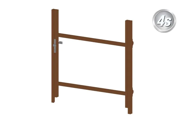 Alu Türrahmen 1-flügelig ohne Füllung (Profil: 85 mm) - Flügelhöhe: 940-1500 mm, Anschlag: links, Farbe: braun