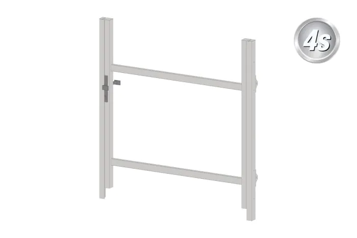 Alu Türrahmen 1-flügelig ohne Füllung (Profil: 63 mm) - Flügelhöhe: 940-1500 mm, Anschlag: links, Farbe: grau