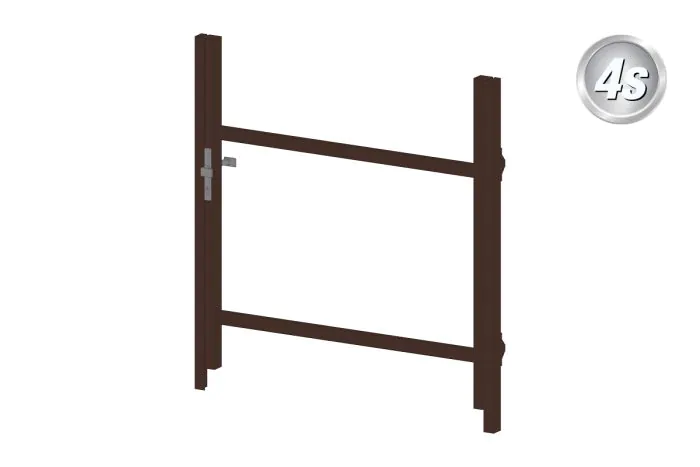 Alu Türrahmen 1-flügelig ohne Füllung (Profil: 63 mm) - Flügelhöhe: 940-1500 mm, Anschlag: links, Farbe: schokobraun