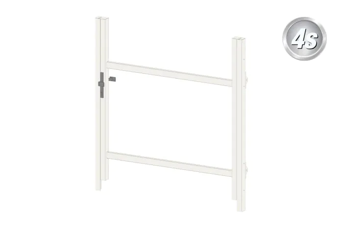 Alu Türrahmen 1-flügelig ohne Füllung (Profil: 85 mm) - Flügelhöhe: 940-1500 mm, Anschlag: links, Farbe: weiß