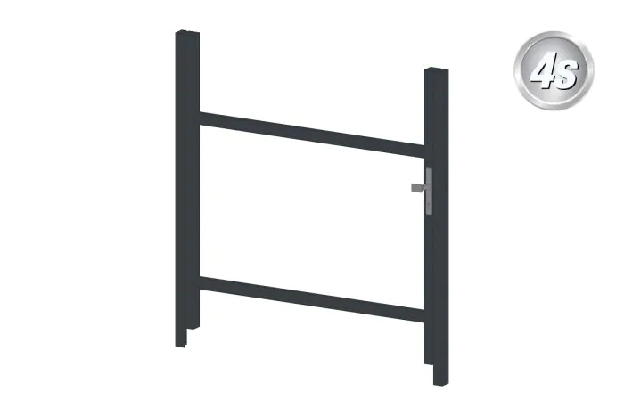 Alu Türrahmen 1-flügelig ohne Füllung (Profil: 85 mm) - Flügelhöhe: 940-1500 mm, Anschlag: rechts, Farbe: anthrazit