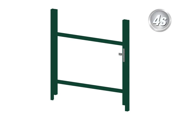 Alu Türrahmen 1-flügelig ohne Füllung (Profil: 85 mm) - Flügelhöhe: 940-1500 mm, Anschlag: rechts, Farbe: grün