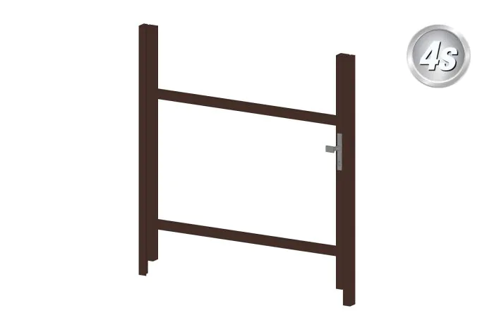 Alu Türrahmen 1-flügelig ohne Füllung (Profil: 63 mm) - Flügelhöhe: 940-1500 mm, Anschlag: rechts, Farbe: schokobraun