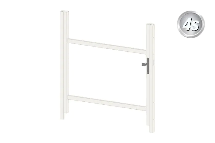 Alu Türrahmen 1-flügelig ohne Füllung (Profil: 63 mm) - Flügelhöhe: 940-1500 mm, Anschlag: rechts, Farbe: weiß