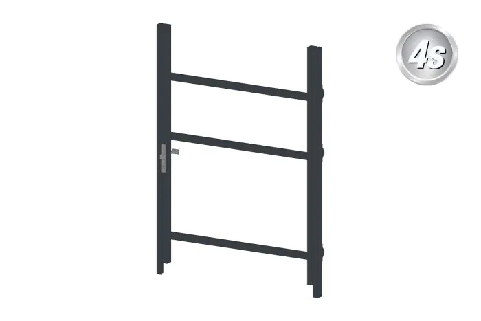 Alu Türrahmen 1-flügelig ohne Füllung (Profil: 63 mm) - Flügelhöhe: 1400-2000 mm, Anschlag: links, Farbe: anthrazit